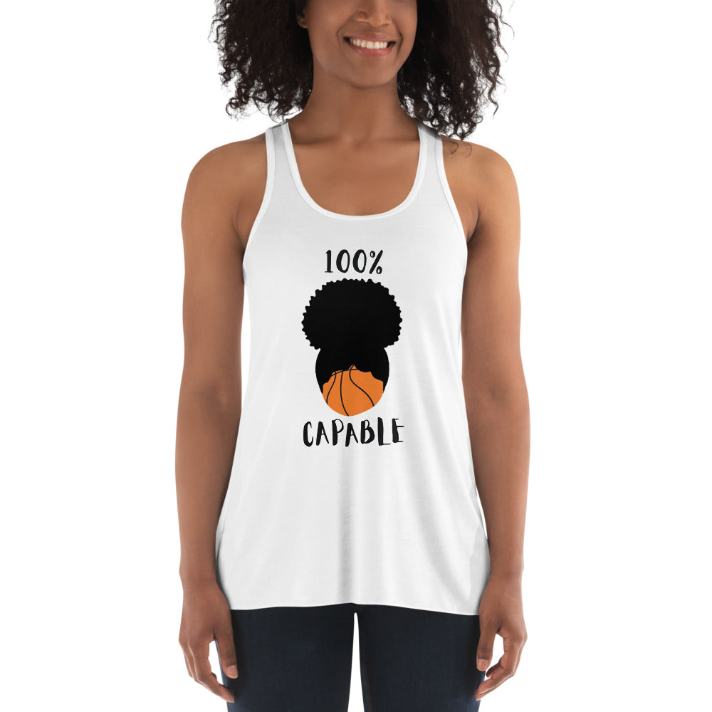 100% Capable Women's Flowy Racerback Tank